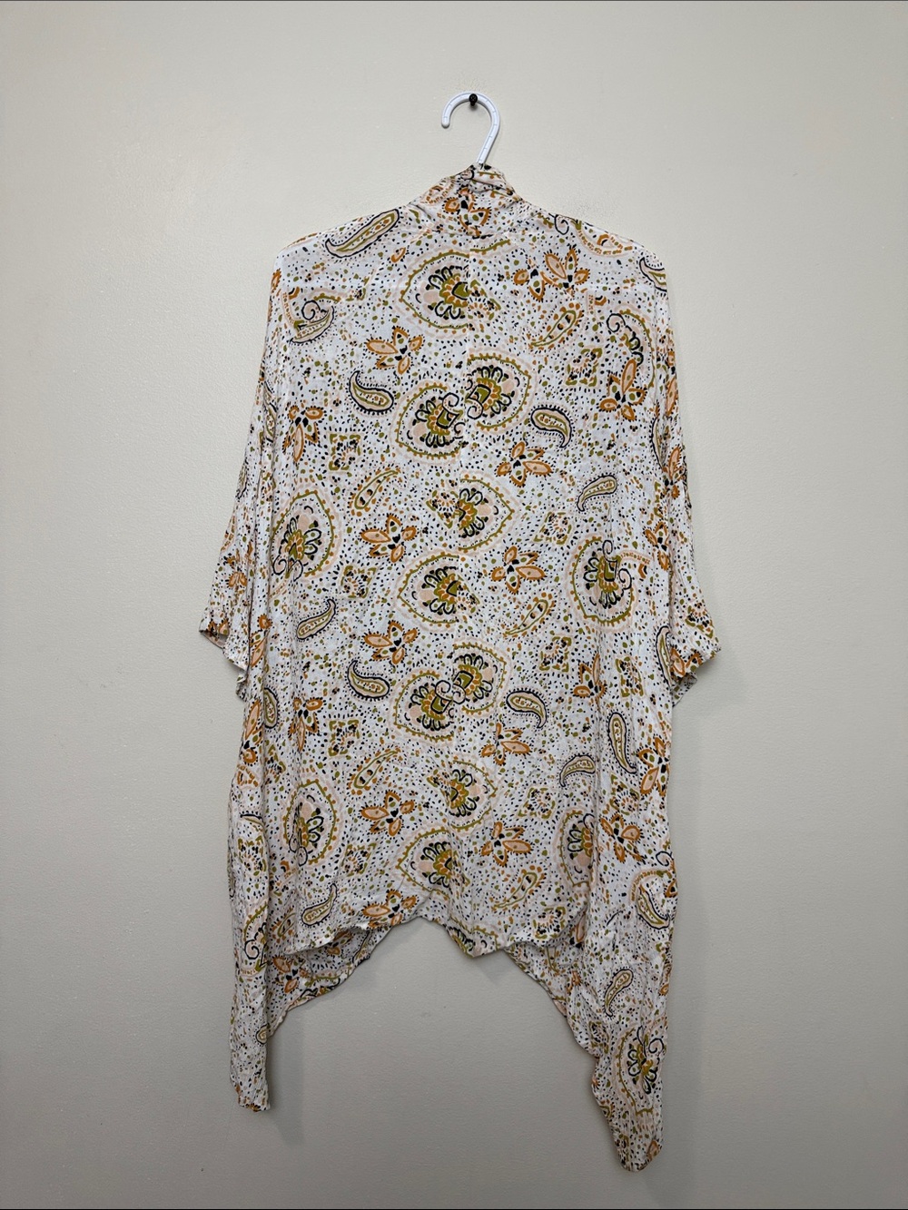 Patrons of Peace Paisley Kimono Cardigan Boho Open Front Size S - Picture 3 of 8